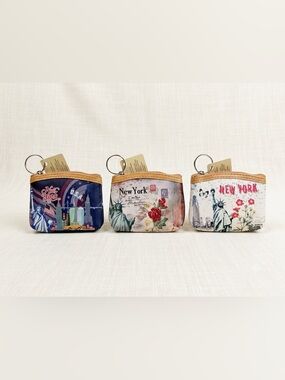 Choice of New York Statue of Liberty Coin Pouch with Keychain NWT